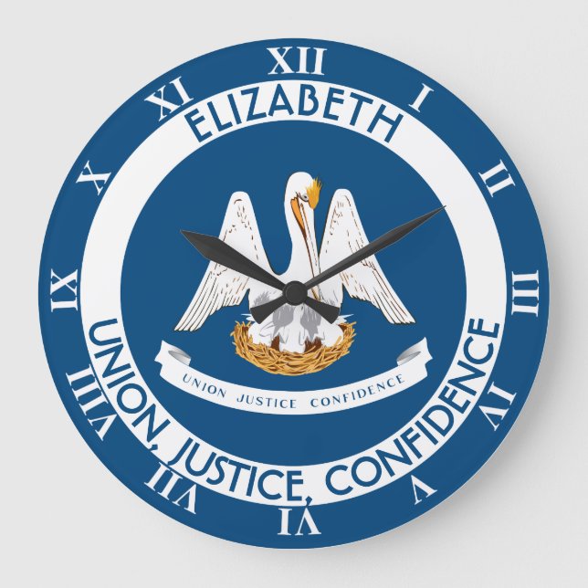 Grande Horloge Ronde Flag de l'État de Louisiana (Recto)