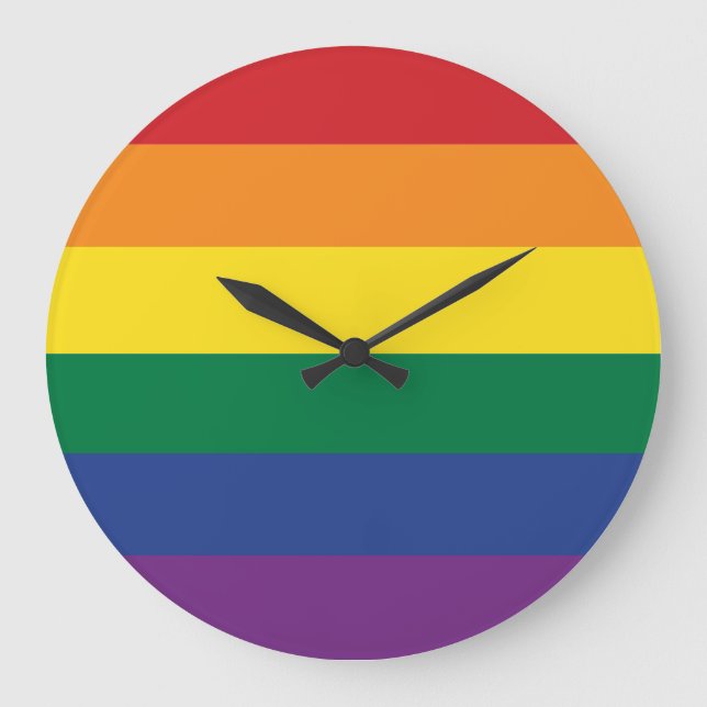Grande Horloge Ronde Flag de Rainbow (Recto)