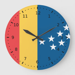 Grande Horloge Ronde Flag of Durham, Caroline du Nord Acrylic Wall Cloc