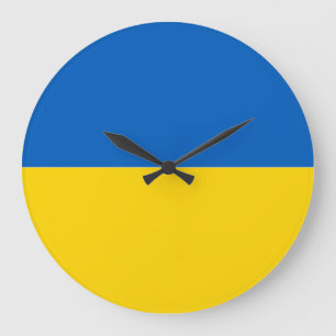 Grande Horloge Ronde Flag of Ukraine Clock
