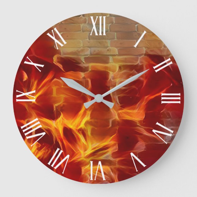 Grande Horloge Ronde Flash Fire Modern Art Collection (Recto)