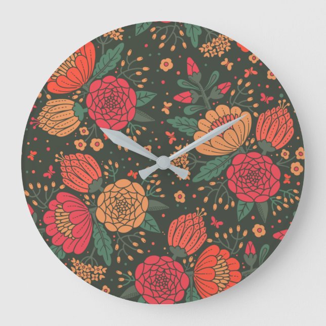 Grande Horloge Ronde fleur (Recto)
