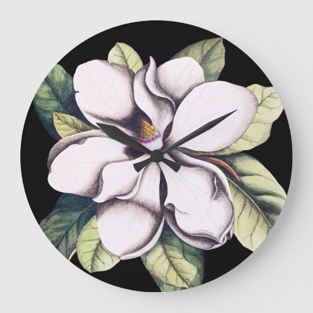 Grande Horloge Ronde Fleur de Magnolia (Recto)
