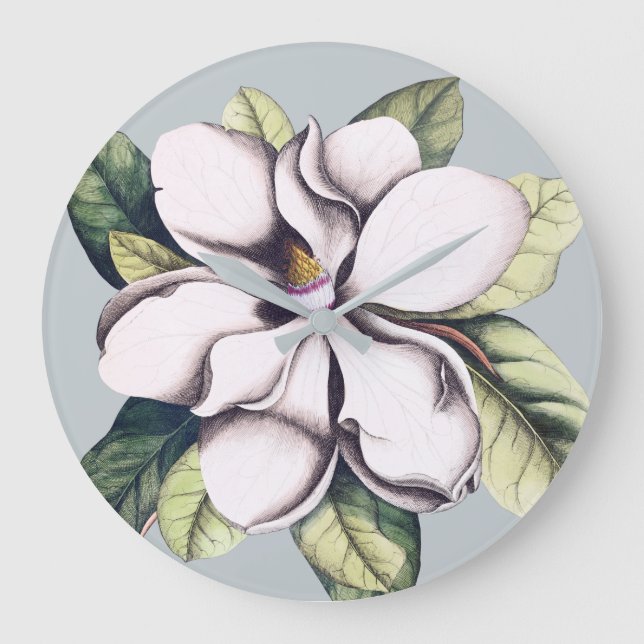 Grande Horloge Ronde Fleur de Magnolia (Recto)