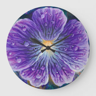 Grande Horloge Ronde Fleur de viola
