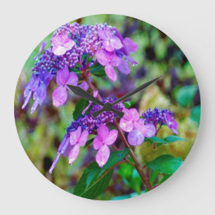 Grande Horloge Ronde Fleur d'hortensia Purple Twist and Shout