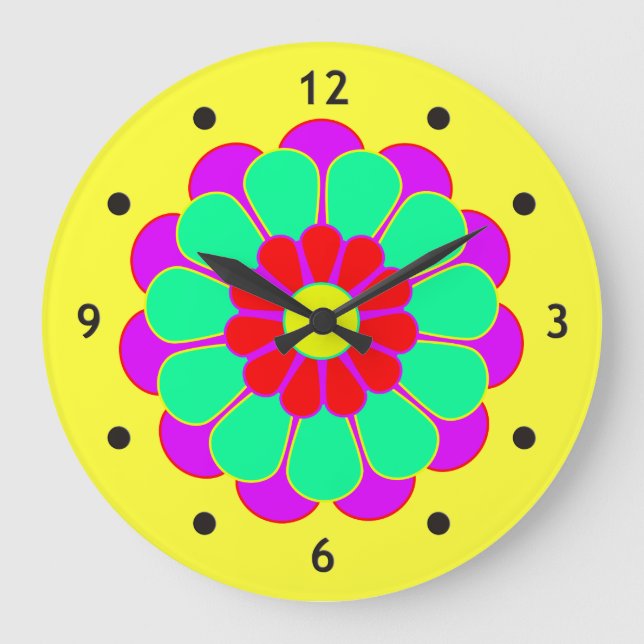 Grande Horloge Ronde Fleur Funky Power Bloom I (Recto)