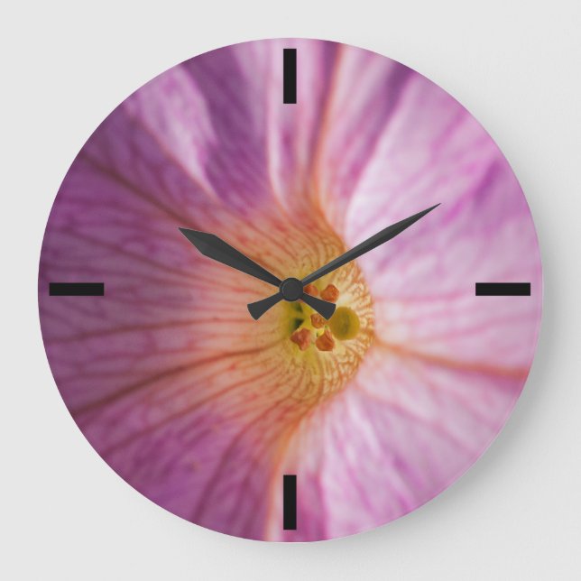 Grande Horloge Ronde Fleur Magenta (Recto)
