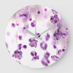 Grande Horloge Ronde Fleurs de cerisiers