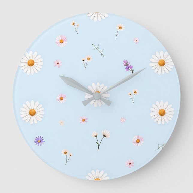 Grande Horloge Ronde Fleurs de lilas  (Recto)
