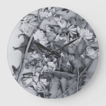 Fleurs en noir et blanc