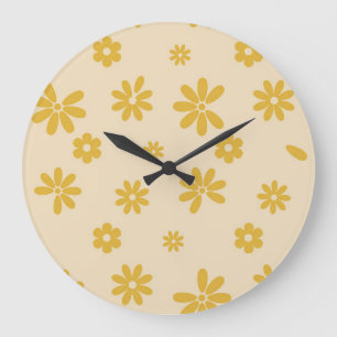 Grande Horloge Ronde Fleurs et pétales 11