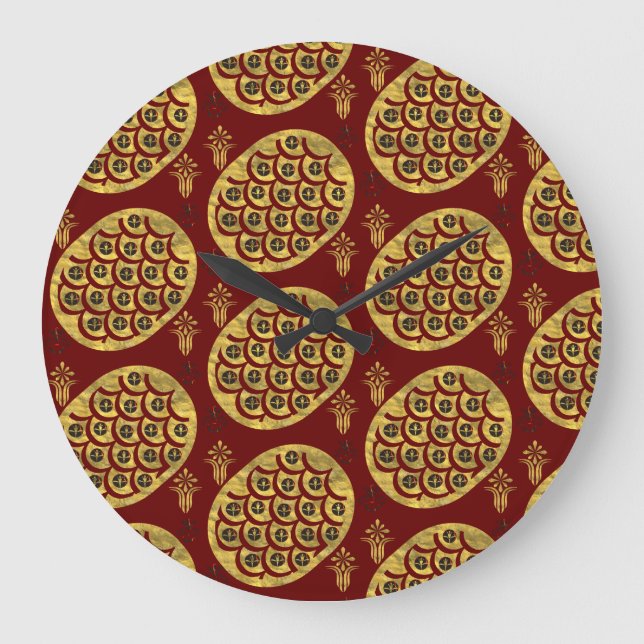 Grande Horloge Ronde fleurs pompeuses (Recto)