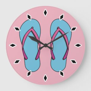 Grande Horloge Ronde Flip Flops de plage