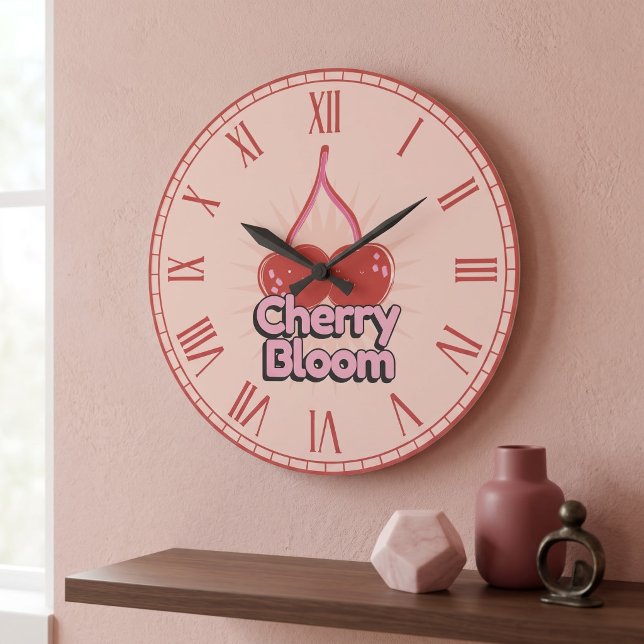 Grande Horloge Ronde Floraison de cerisier (Créateur téléchargé)