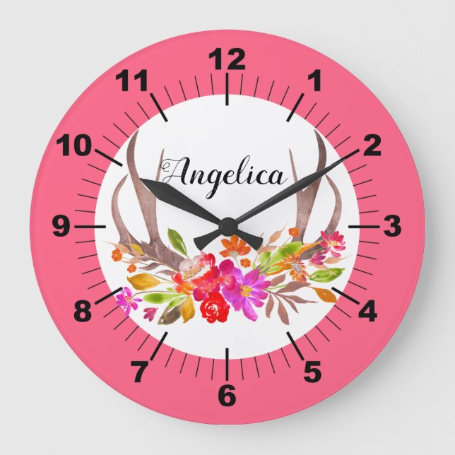 Grande Horloge Ronde Floral (Recto)