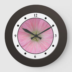 Grande Horloge Ronde Floral Pink Garden