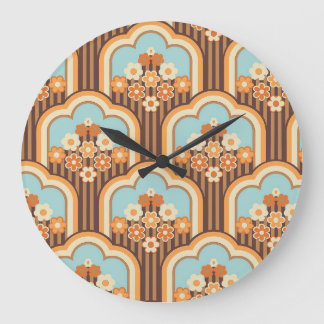 Grande Horloge Ronde Floral Retro : les années 70 revival du papier pei