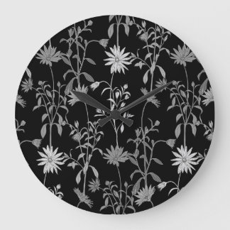 Grande Horloge Ronde Floral vintage : arrière - plan d'invitation sans