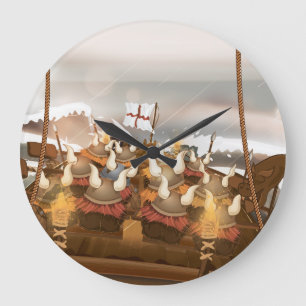 Grande Horloge Ronde Flotte Viking Invasion