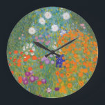 Grande Horloge Ronde Flower Garden by Gustav Klimt<br><div class="desc">Beautiful colorful painting of a flower garden by Gustav Klimt. Amazing variations of colors and beautiful flowers fit beautiful on many sorts of wonderful products and venft ideas.</div>