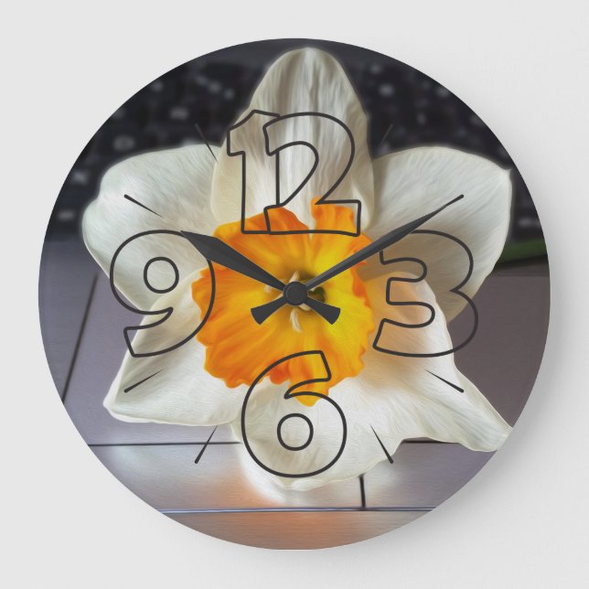 Grande Horloge Ronde Flux sur le clavier (Recto)