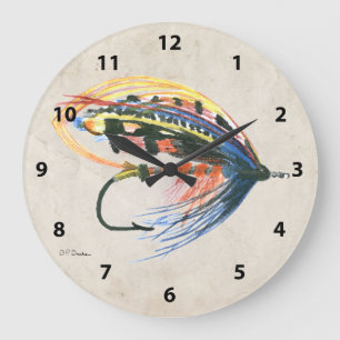 Grande Horloge Ronde FlyFishing Lure Art Saumon Fly Lure