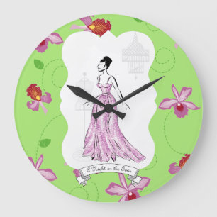 Grande Horloge Ronde Fois à Paris Illustration de mode