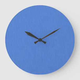 Grande Horloge Ronde Fond bleu texturé visuel calme et simple