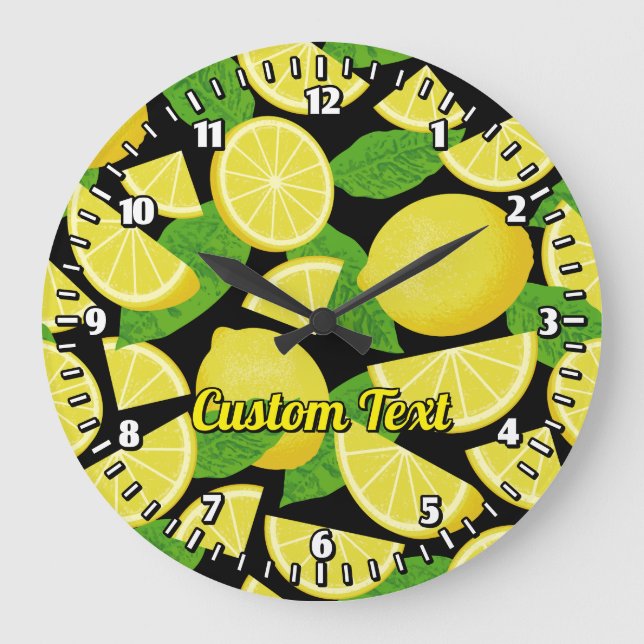 Grande Horloge Ronde Fond citron (Recto)