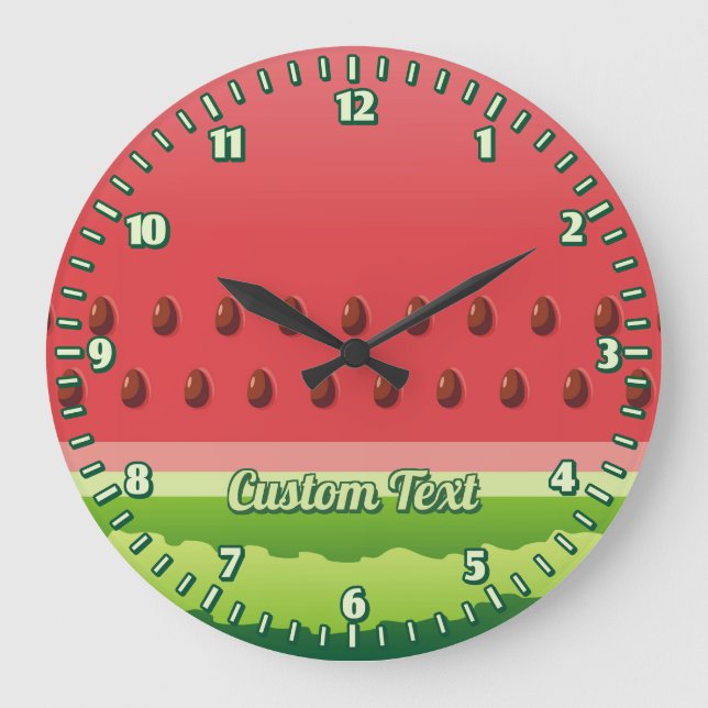Grande Horloge Ronde Fond de pastèque (Recto)