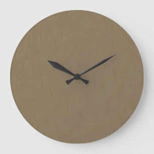 Grande Horloge Ronde Fond marron texturé calme et simple