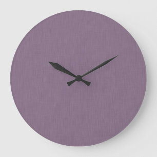 Grande Horloge Ronde Fond violet texturé calme et simple