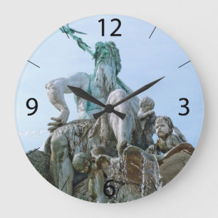 Grande Horloge Ronde Fontaine Neptune à Berlin