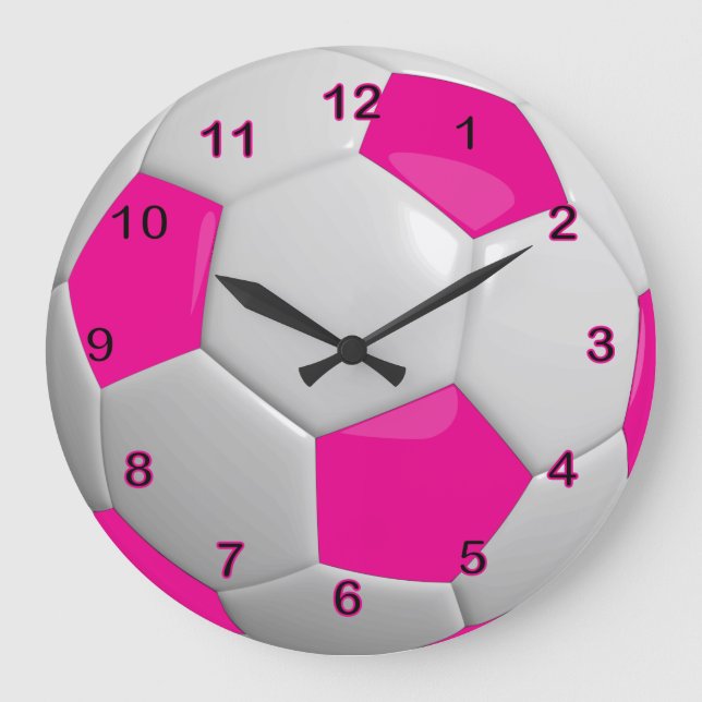 Grande Horloge Ronde Football Ball | Pink (Recto)