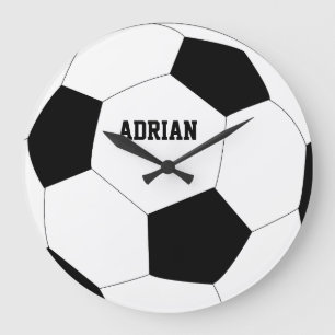 Grande Horloge Ronde Football de balle de football personnalisé