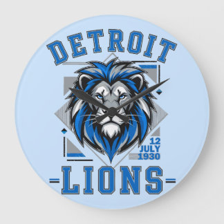 Grande Horloge Ronde football des Detroit Lions