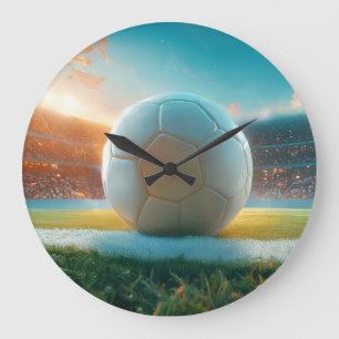 Grande Horloge Ronde Football En Arène