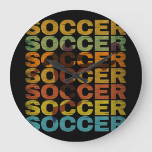 GRANDE HORLOGE RONDE FOOTBALL VINTAGE