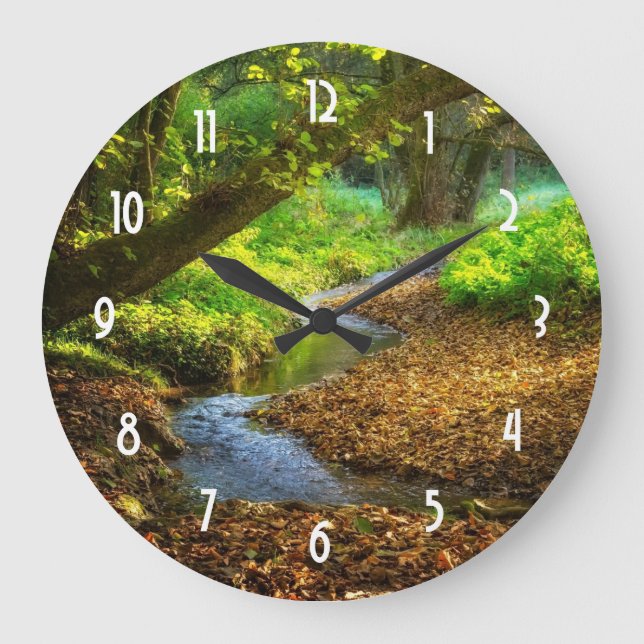 Grande Horloge Ronde Forest Creek Belle nature Paysage Photo (Recto)