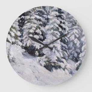 Grande Horloge Ronde Forêt d'hiver Aleksander Borisov