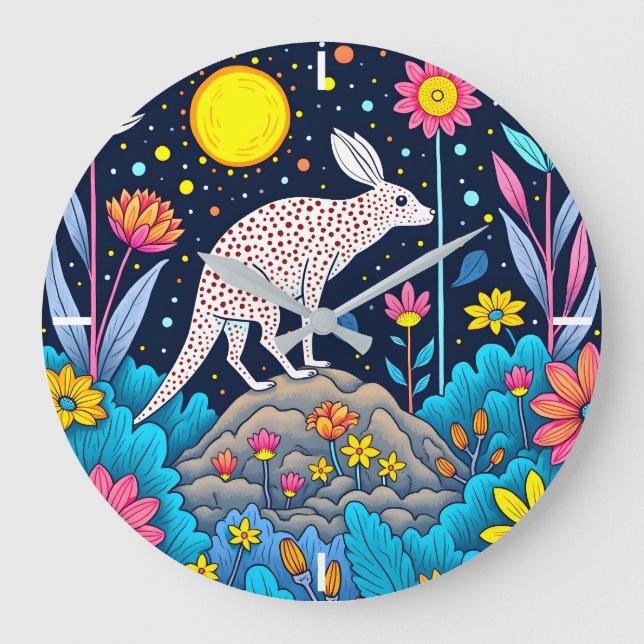 Grande Horloge Ronde Forêt nocturne rêveuse (Recto)