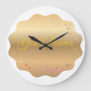Grande Horloge Ronde Forme de puissance de fille