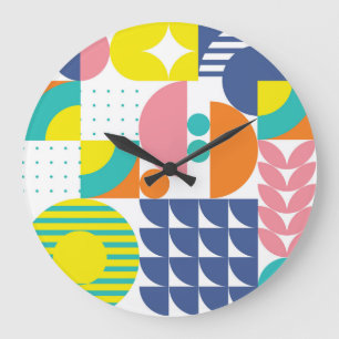 Grande Horloge Ronde Formes géométriques Abstraites, Vintages modernes.