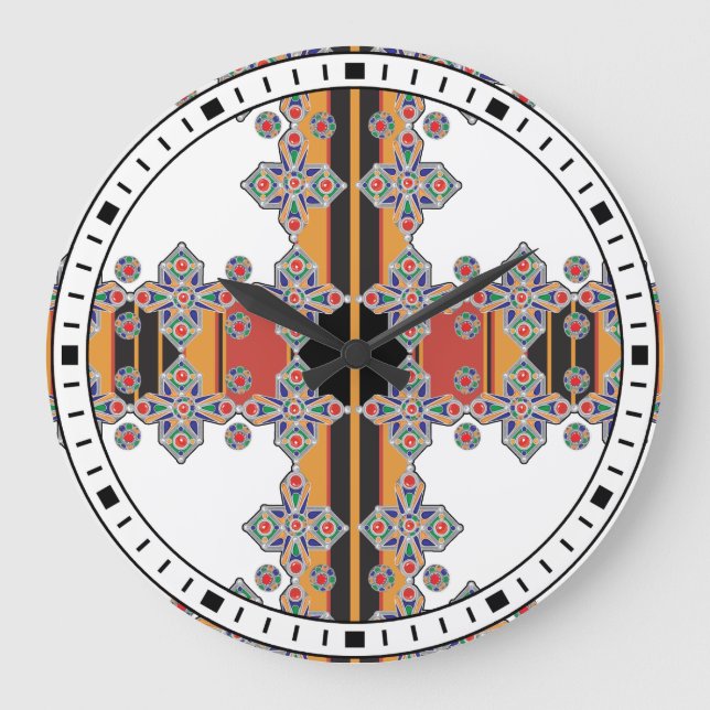 GRANDE HORLOGE RONDE FOUDA DE LA ROBE KABYLE A BIJOUX KABYLE (Recto)