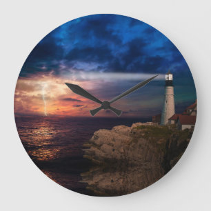 Grande Horloge Ronde foudre dans un phare.