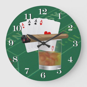 Grande Horloge Ronde Four Aces, A Drink and A Cigar