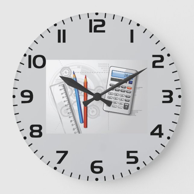 Grande Horloge Ronde Fournitures de bureau de dessin technique (Recto)