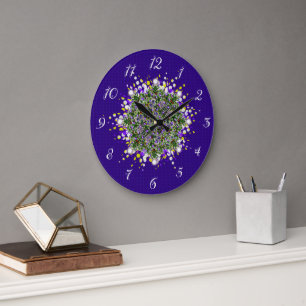 Grande Horloge Ronde Fractage des arbres de Noël