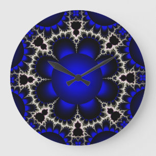 Grande Horloge Ronde Fractal Ar tBlue/Black Clock